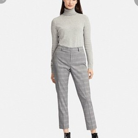 Uniqlo Pants - Uniqlo ezy gray plaid ankle pant